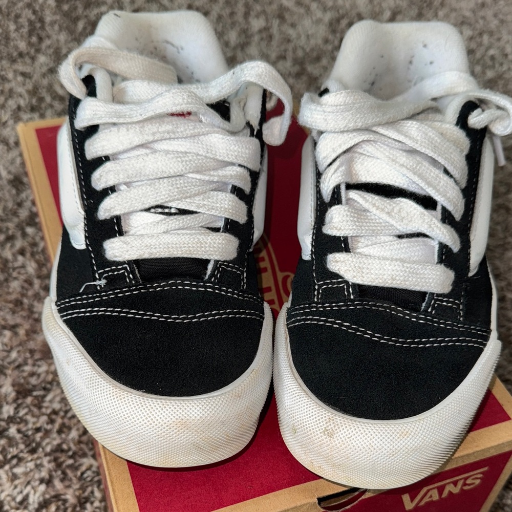 Vans Kids Classic Black and White Sneakers